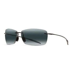 New MAUI JIM Lighthouse Black Polarised Rimless Rectangle 423 02 Sunglasses Wome
